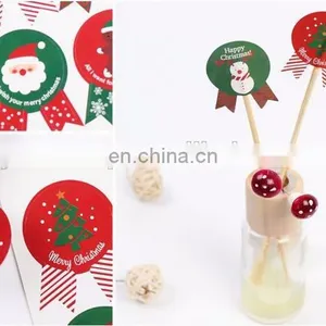 Hot Sale Badge Shape Red And Green Christmas Box Bag Label Baking Bag Sealing Sticker Baby Shower Gift Decoration Craft Packing thumbnail-4