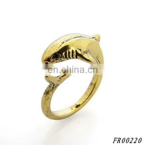 Fashion Design Dolphine Open Ring Cuff Knuckle Cuff Ring thumbnail-1