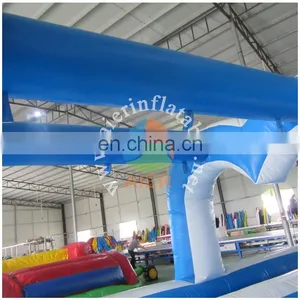 2016 Aier Guangzhou Hot Sale Long Tunnel Water Inflatable Slide for Sale thumbnail-4