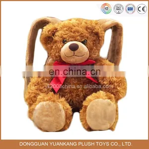 Custom Soft Teddy Bear Shaped Plush Backpacks for School thumbnail-2