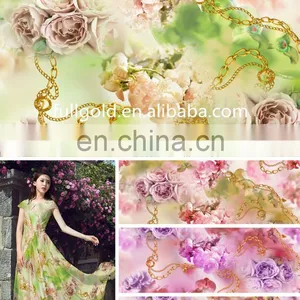 Custom Textile Polyester Printed Fabric For Fashion Comfortable Women's Wear thumbnail-1