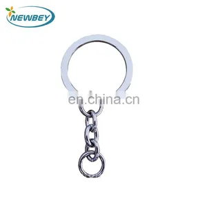 Metal Flat Key Chain KC04-1 With 4 Link Chains as Keychain Parts thumbnail-1