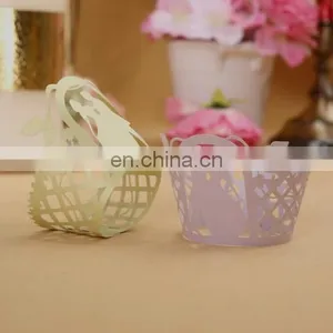 Paper Cupcake Wrappers Laser Cut Cake Decorative Wrappers thumbnail-1