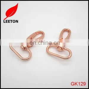 Factory Supply Shiny Rose Gold Swivel Snap Hook for Handbag thumbnail-3