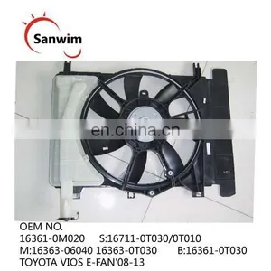 NEW DUAL RADIATOR AND CONDENSER FAN FITS T-O-Y-O-T-A VIOS E-FAN'08-13 16361-0M020 thumbnail-2