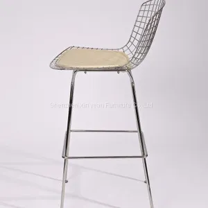 Harry Bertoia Bar Stool With Low Costs in Stainless Steel Frame thumbnail-2