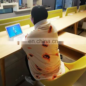 7 Foot Diameter 84 Inches 300 GSM Fabric Plush Giant Tortilla Novelty Adult Burrito Style Blanket thumbnail-7