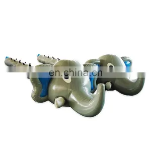 2020 New Design Inflatable Wipeout Sport Games Kids Adult Interactive Game Elephant Ride Tube For Team Building thumbnail-4