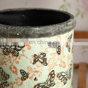 Wholesale Home Balcony Decor Antique Relief Design Large Outdoor Flower Pots Ceramic for Living Room thumbnail-3