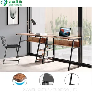 Furniture Wooden Style Metal Frame Home Office Study Computer Desk Wholesale thumbnail-4