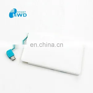 Custom Logo Gift Rohs External Portable Card Power Bank 2600mAh thumbnail-2