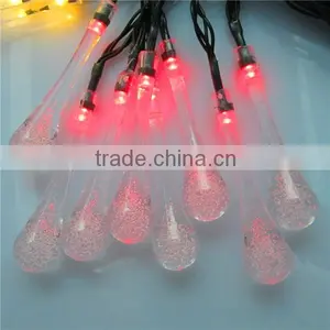 Solar Powered Outdoor String Lights Crystal Water-drop HNL213S thumbnail-1