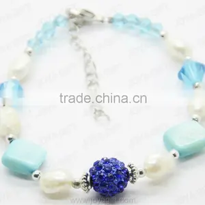 Fashion 2012 Joya Blue Pearl Shell Beaded Anklet thumbnail-1