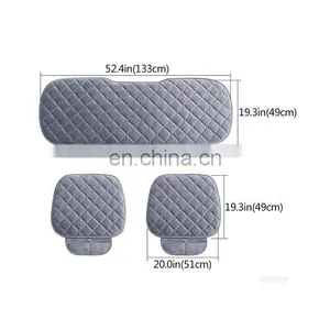 3Pcs/Set Car Gel Enhanced Seat Cushion Water Cushion Seat Cover Winter Universal Artificial Plush Keep Warm Anti-Slip thumbnail-2