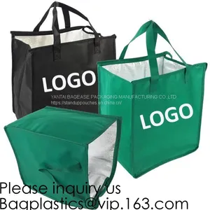 Polyester Wholesale Insulated Ice Wine Collapsible Ice Cream Lined Dry Lunch Aluminum Thermal Cooler Bag, Bagease thumbnail-1