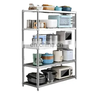 Household Kitchen Shelf Floor-standing Multi-layer Microwave Oven Storage Rack Tableware Condiment Storage Rack thumbnail-1