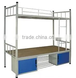 (DL-B1) Factory Price Cheap Durable School Furniture Dormitory/ Army/ Home Metal Bunk Bed For Adult With Stair thumbnail-5