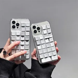 Spoof Creative Personality Keyboard Man For I Phone 11 Pro Max 12/13/14 Mobile Phone Case 7/8 Silicone Aesthetic Packaging Box thumbnail-1