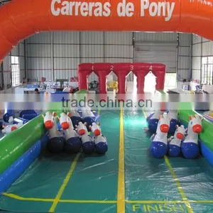 2014 Newest 4 LINE Inflatable Horse Runway Sports Games Inflatable Race Track for Kids and Adults thumbnail-2