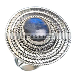 LABRADORITE RING ,WHOLESALE SILVER JEWELRY,SILVER EXPORTER,SILVER JEWELRY FROM INDIA thumbnail-1