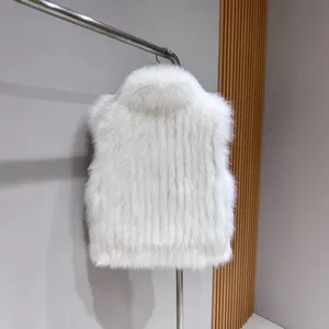 Vis Imported Fox Fur Car Stripe, Vest, Women's Short Fur Coat, Young Car Stripe, Horse Clip, Shoulder, Winter thumbnail-2