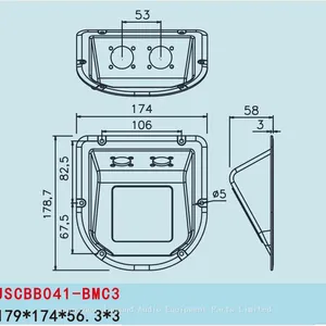 BB041 Fiberglass Speaker Part Cabinet Hardware Line Array Speaker Back Plate NL8 Back Plate thumbnail-2