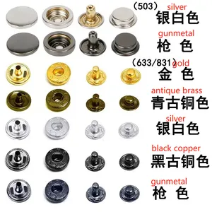 Factory Wholesale Hat Bag Clothing Press Snap Button Spring Snap Button Metal Snap Buttons thumbnail-5