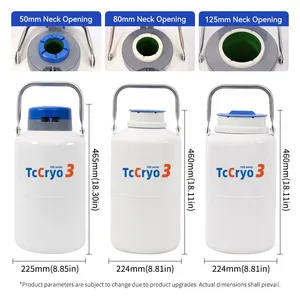 Togo 3L Liquid Nitrogen Tank for Cell Storage Price Semen Tank for Sale TcCryo thumbnail-3