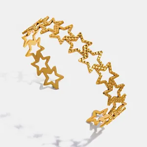18K Gold PVD Coated Stainless Steel Bangle With Titanium Nitride Barrier thumbnail-3