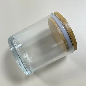 Wholesale Large Frosted Amber Empty Candle Vessel 10 oz 14 oz Custom Luxury Scented Candle Glass Jar With Wooden Cork Lid Box thumbnail-3