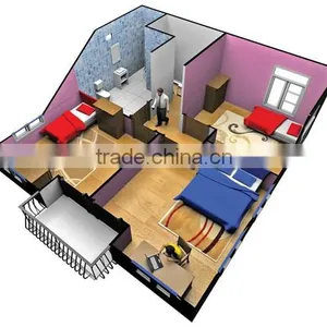 2015 Modern Steel Structure Luxurious Prefab Villa/luxury Prefab Steel Villa for Sale thumbnail-4