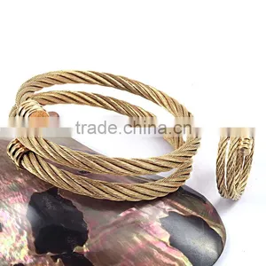 Latest Gold Finger Ring Designs Fashion Jewellery Stainless Steel Set Jewelry thumbnail-2
