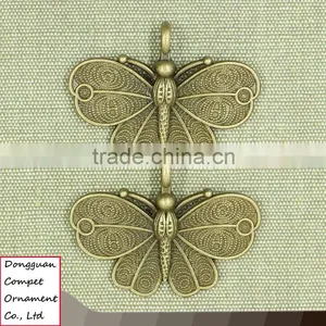 Wholesale Diy Jewelry Accessories Zinc Alloy Big Hole Insects Butterfly Pendant thumbnail-1