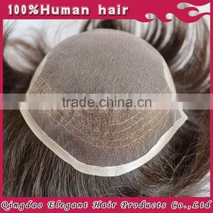 Top Selling Remy Human Hair Piece for Men, Invisible Knot Natural Hair Line Toupee thumbnail-1