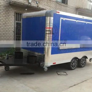 New 3.5M Stainless Steel Concession Stand Trailer Mobile Kitchen Shipped By Mobile Food Trucks Configuration of Mechanical Brake thumbnail-2