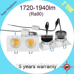 Super Brightness 2*9w Hot Sale Store Using Square Led Downlights thumbnail-1