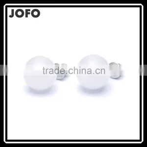 Round Shape Opal Natural Stone Stud Earrings SMJ0159 thumbnail-1