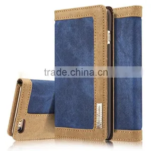 Caseme 006 Waterproof Wallet Jean Cloth Case for Iphone 6s/6 Flip Holder Case With Inner Card Slot for Iphone 6s/6 thumbnail-1