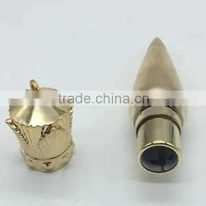 Lipstick Container With Crown Cap and Gold Plated Body thumbnail-3