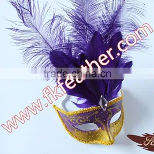 Purple Goose Feather PVC Venetian Fashion Mask Wholesale thumbnail-5
