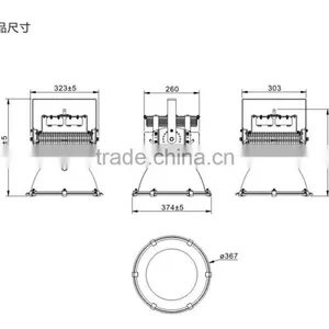 China 300w Industrial High Bay Led Light With 100 Degree Reflection Cup thumbnail-4