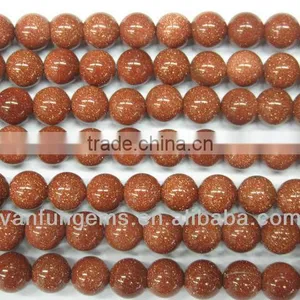 Wholesale 2-20mm Natural Polish Gold Sand Stone Round Beads for Jewelry thumbnail-1