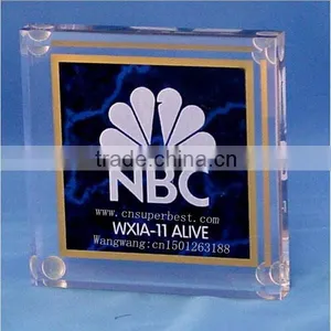 Customized Logo Acrylic Square Paper Weight thumbnail-3