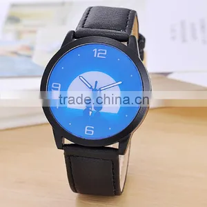 Low MOQ Black Leather Strap Buckcle Quartz Watch thumbnail-2