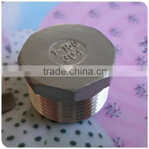 1" Hex Plugs (MBSPT) 304 Stainless Steel ,Rated to 150PSI thumbnail-1