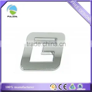 English Letters G Silver Tone ABS Hard Plastic Strong Car Badge thumbnail-1