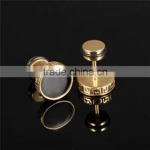 Stainless Steel Man Fashion Design Round Shaped Earrings thumbnail-2