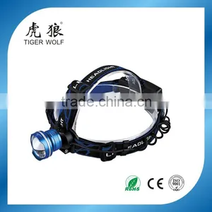 High Power Rechargeable Zoom Function LED Headlight Aluminum Headlamp thumbnail-1