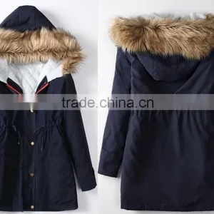 New Ladies Women's Winter Warm Casual Parka Fur Jacket Hooded Lady Jacket thumbnail-5