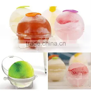 4pcs/set Plastic Novelty Lovely Round Ball Tray Mold Mould Party Bar Ice Cube Maker Ice Ball Tools thumbnail-1